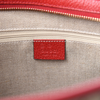 Gucci Monogram Bree Zippered Tote Beige Red 6 of 10