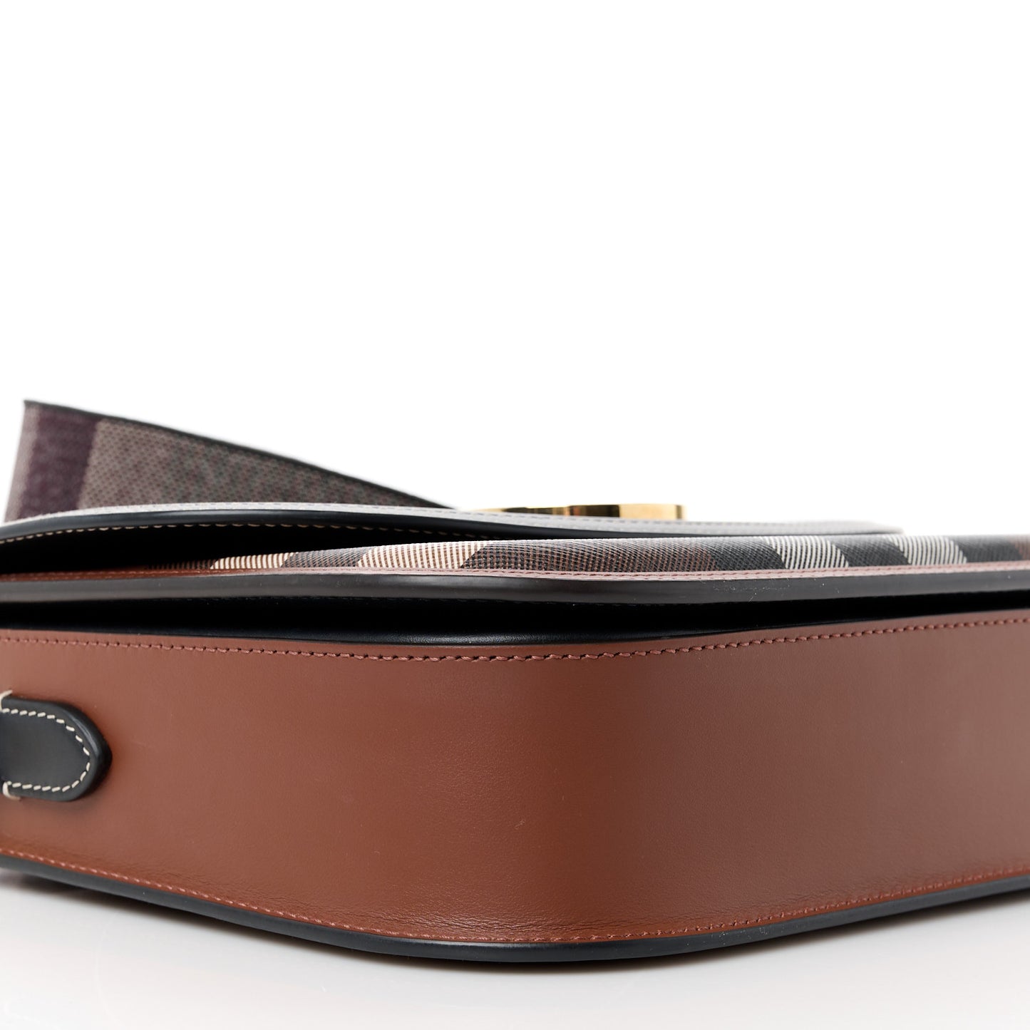 Calfskin Check Small Elizabeth Bag Brown