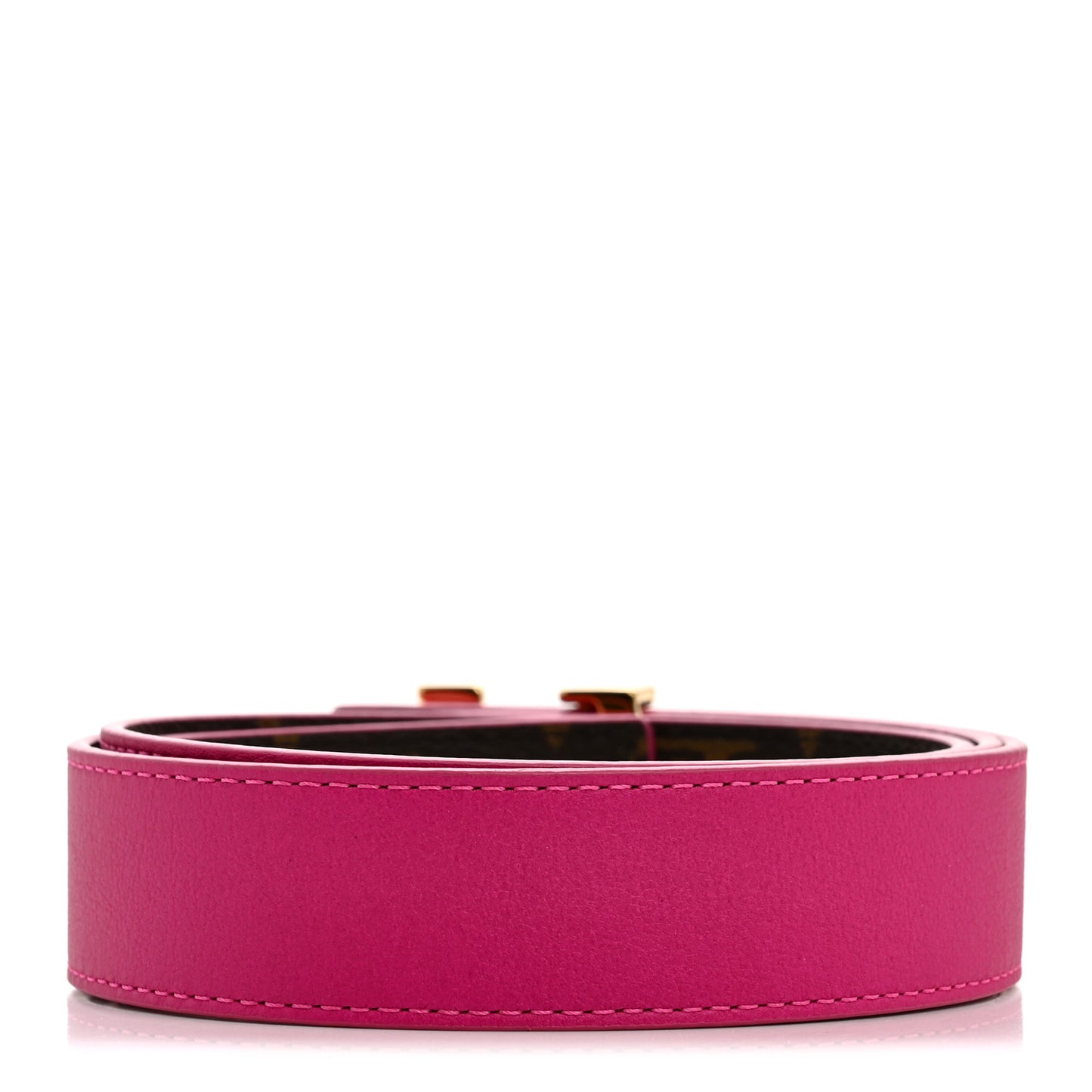 Calfskin Monogram 30mm LV Initiales Reversible Belt 90 36 Fuchsia