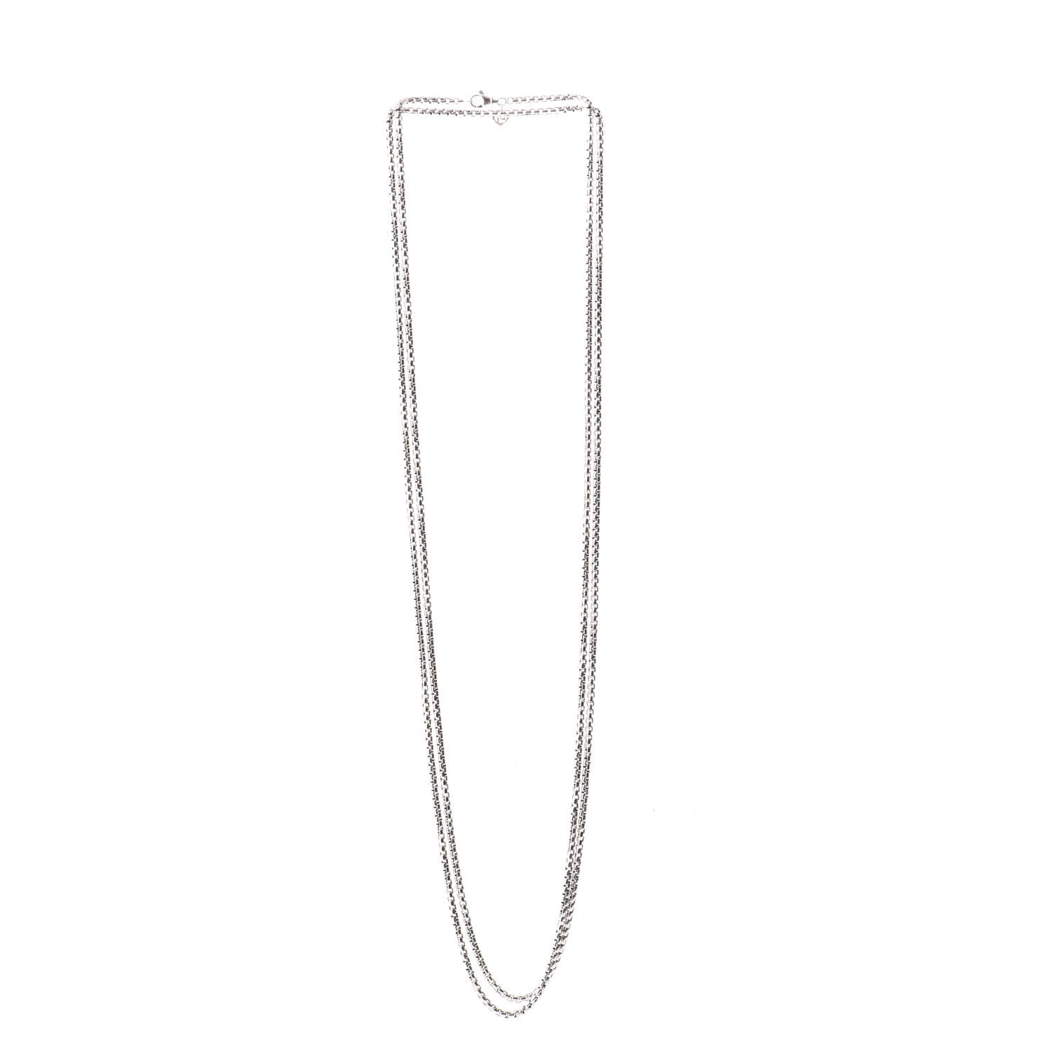 David Yurman Sterling Silver 14K Yellow Gold 3.6mm Medium Box Chain Necklace 72" 2 of 4