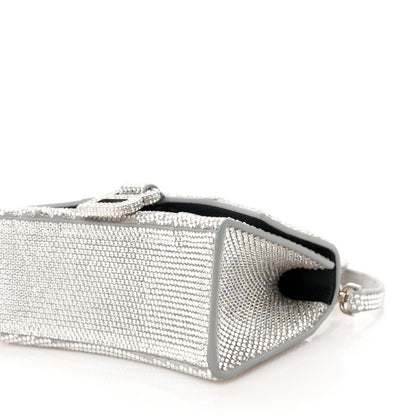 Balenciaga Strass Suede Hourglass Top Handle Bag XS Smoke Grey Crystal 11 of 11