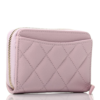 Chanel Caviar Quilted Zip Coin Purse Light Pink 2 of 4