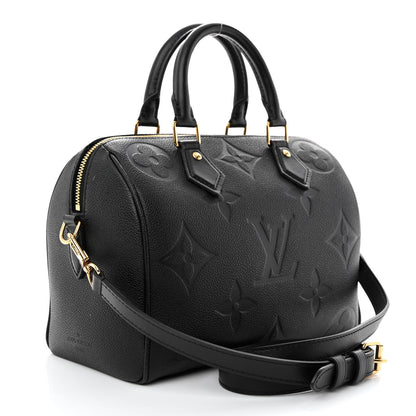 Louis Vuitton Empreinte Monogram Giant Speedy Bandouliere 25 Black 3 of 10