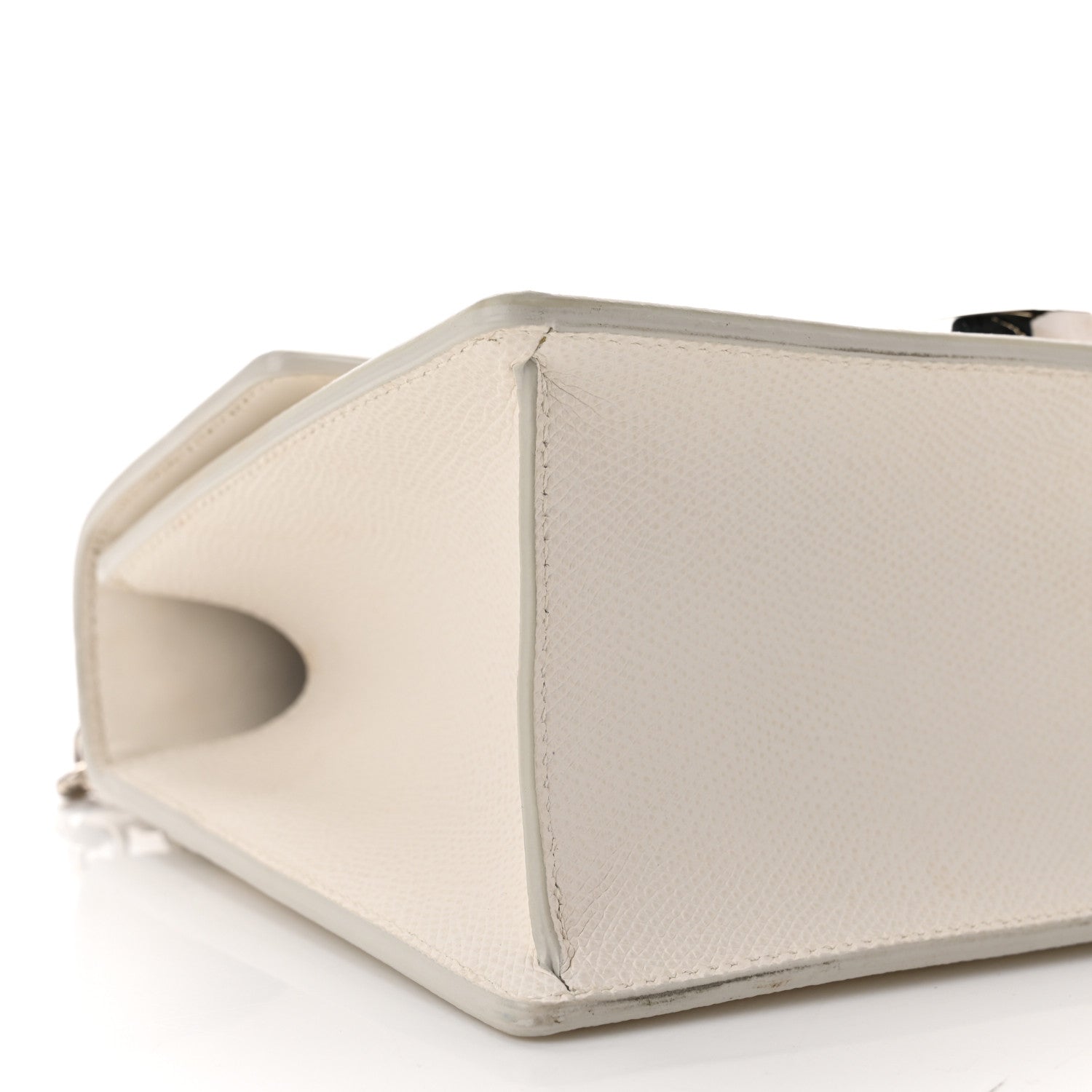 Christian Dior Grained Calfskin 30 Montaigne Chain Flap Bag White 9 of 10