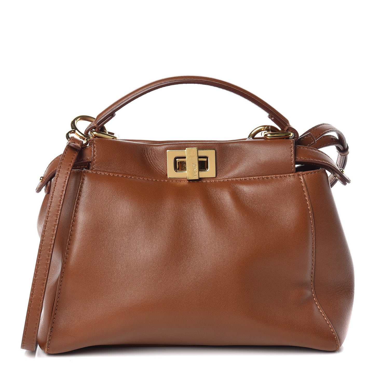 Nappa Mini Peekaboo Iconic Satchel Corteccia
