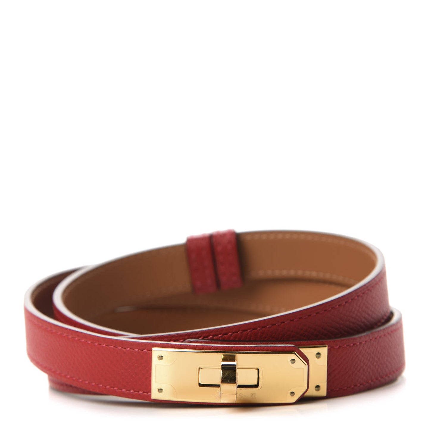 Epsom Kelly Belt Rouge Casaque