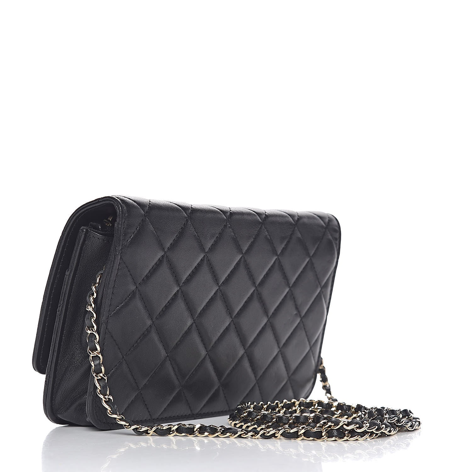 Chanel Lambskin Quilted Golden Class Wallet on Chain WOC Black 3 of 22