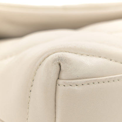 Saint Laurent Lambskin Quilted Toy Loulou Puffer Monogram Chain Satchel Crema Soft 15 of 16