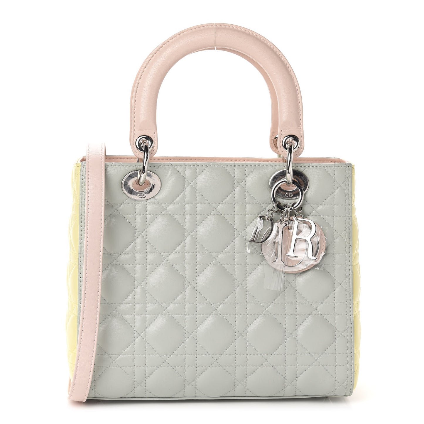 Lambskin Cannage Medium Tri-Color Lady Dior Multicolor