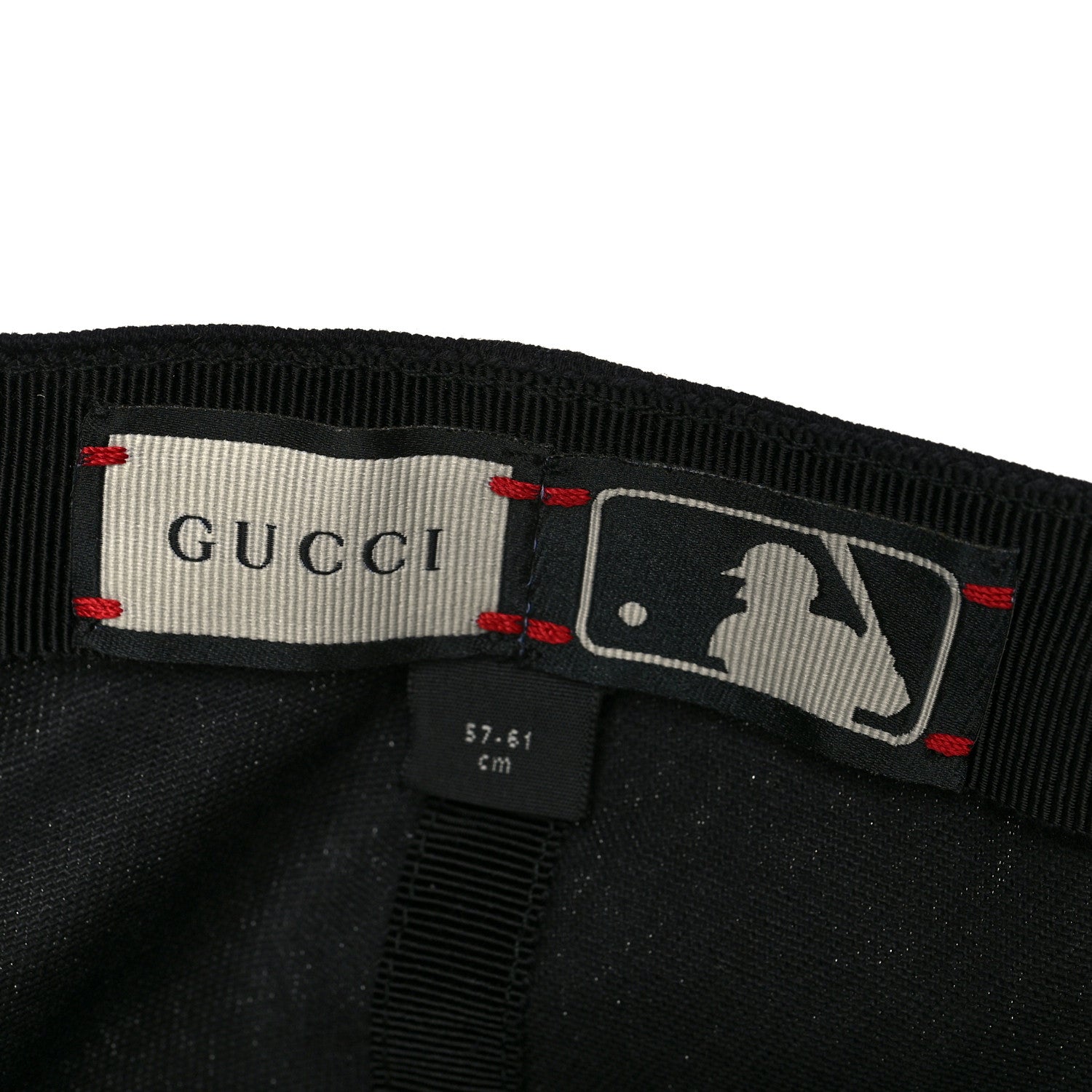 Gucci X MLB Cotton NY Yankees Baseball Hat 57-61 Black 7 of 9
