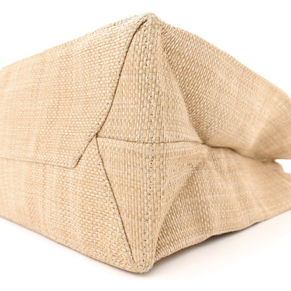 Prada Raffia Logo Tote Naturale 10 of 11
