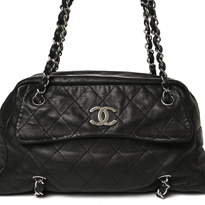 Chanel Lambskin Quilted Medium Chain Around Tote Black 7 of 9