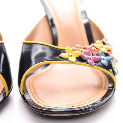 Louis Vuitton Glazed Calfskin Open Toe Mule Sandals 41 Black 12 of 15