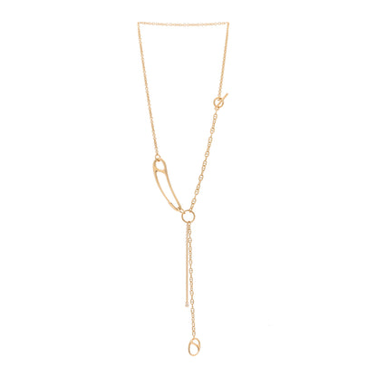 Hermes 18K Rose Gold Diamond GM Chaine d'Ancre Punk Lariat Necklace 2 of 6