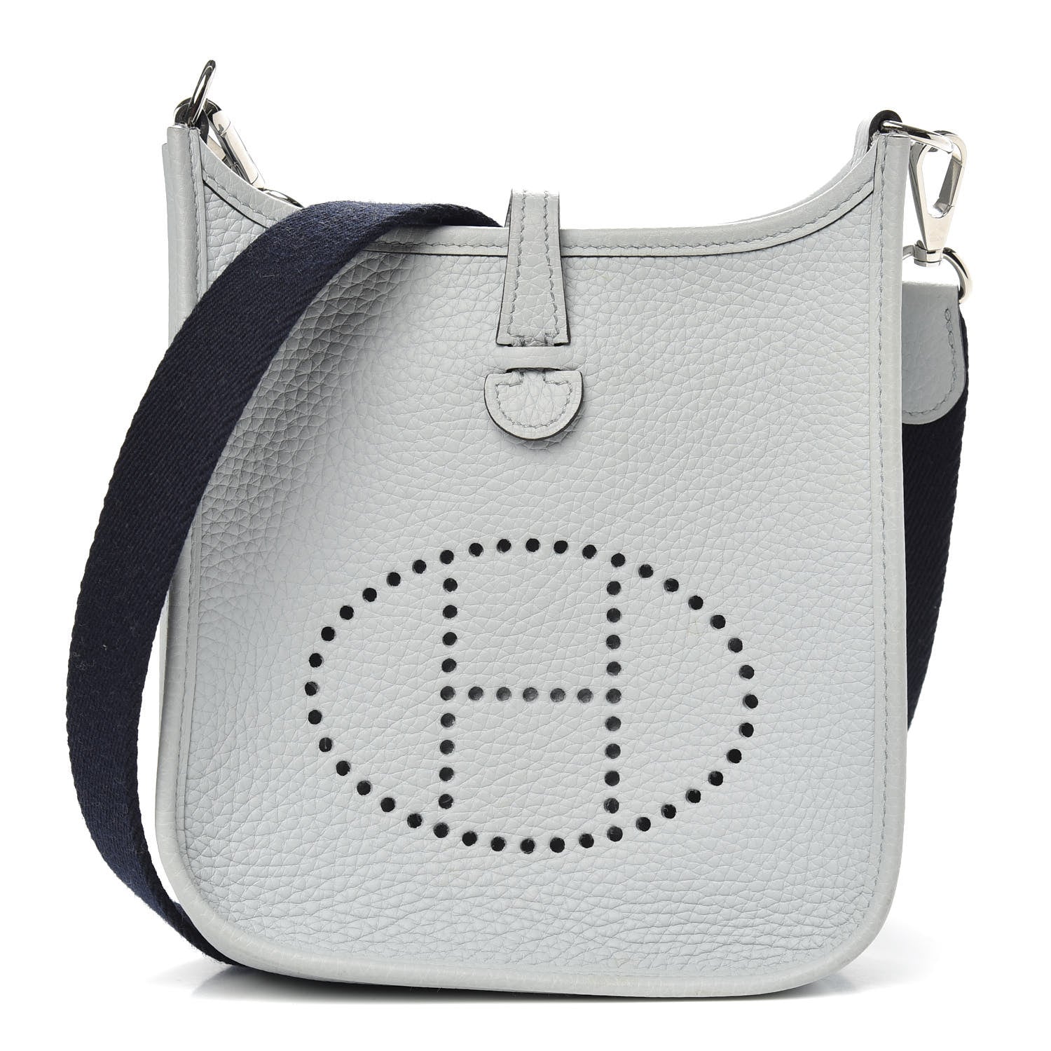 Hermes Taurillon Clemence Amazone Evelyne TPM Bleu Pale Indigo 1 of 10
