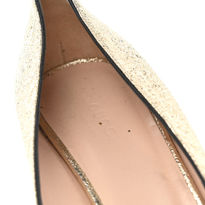 Gucci Galassia GG Marmont Fringe 50mm Loafer Pumps 40 Platino 9 of 9
