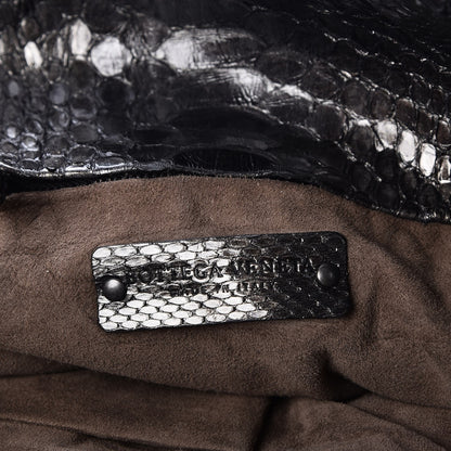 Bottega Veneta Metallic Python Shoulder Bag Flannel 6 of 8