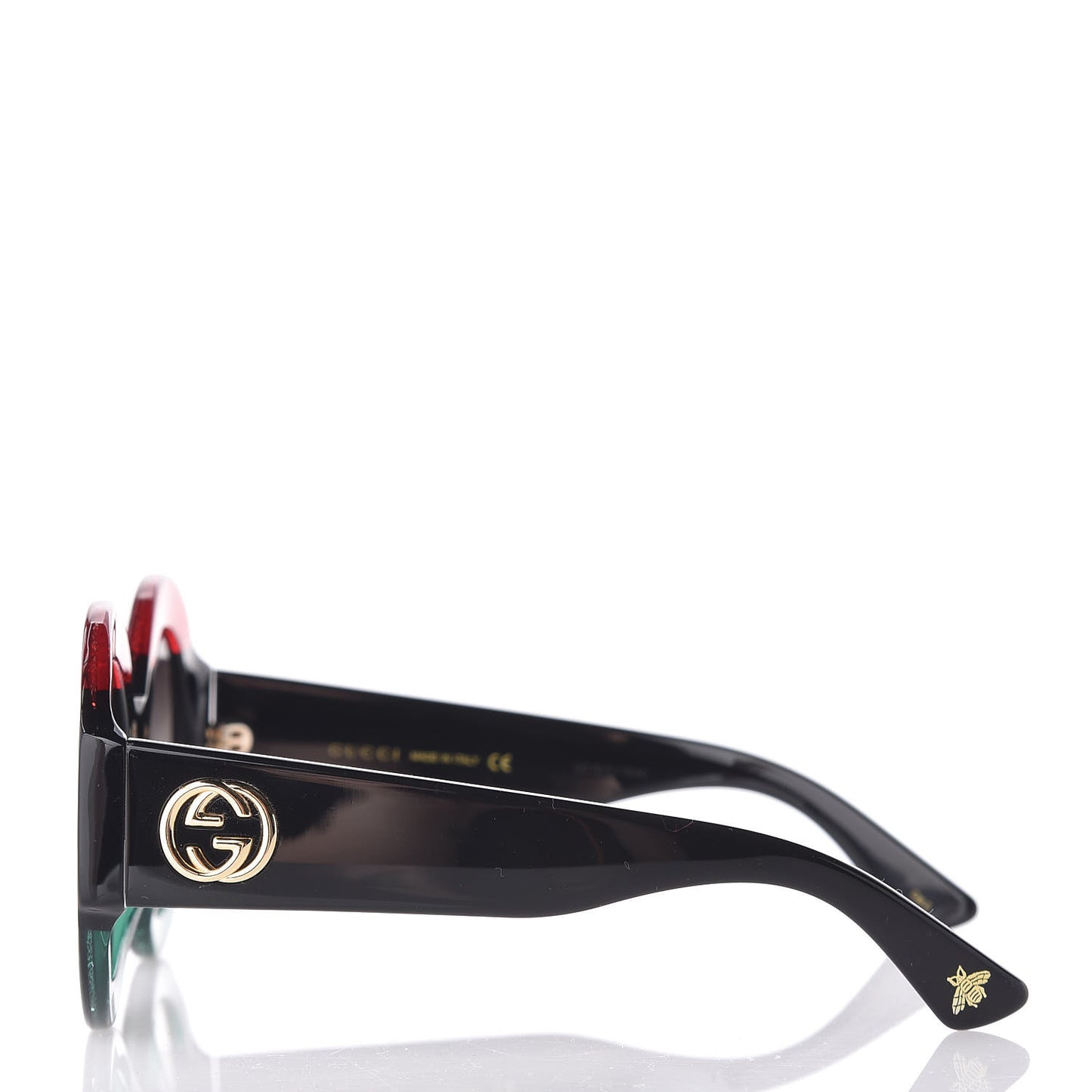 Acetate Round GG0084S Sunglasses Black Red Green