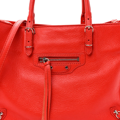 Balenciaga Veau Papier A6 Zip Around Tote Rouge Coquelicot 8 of 15