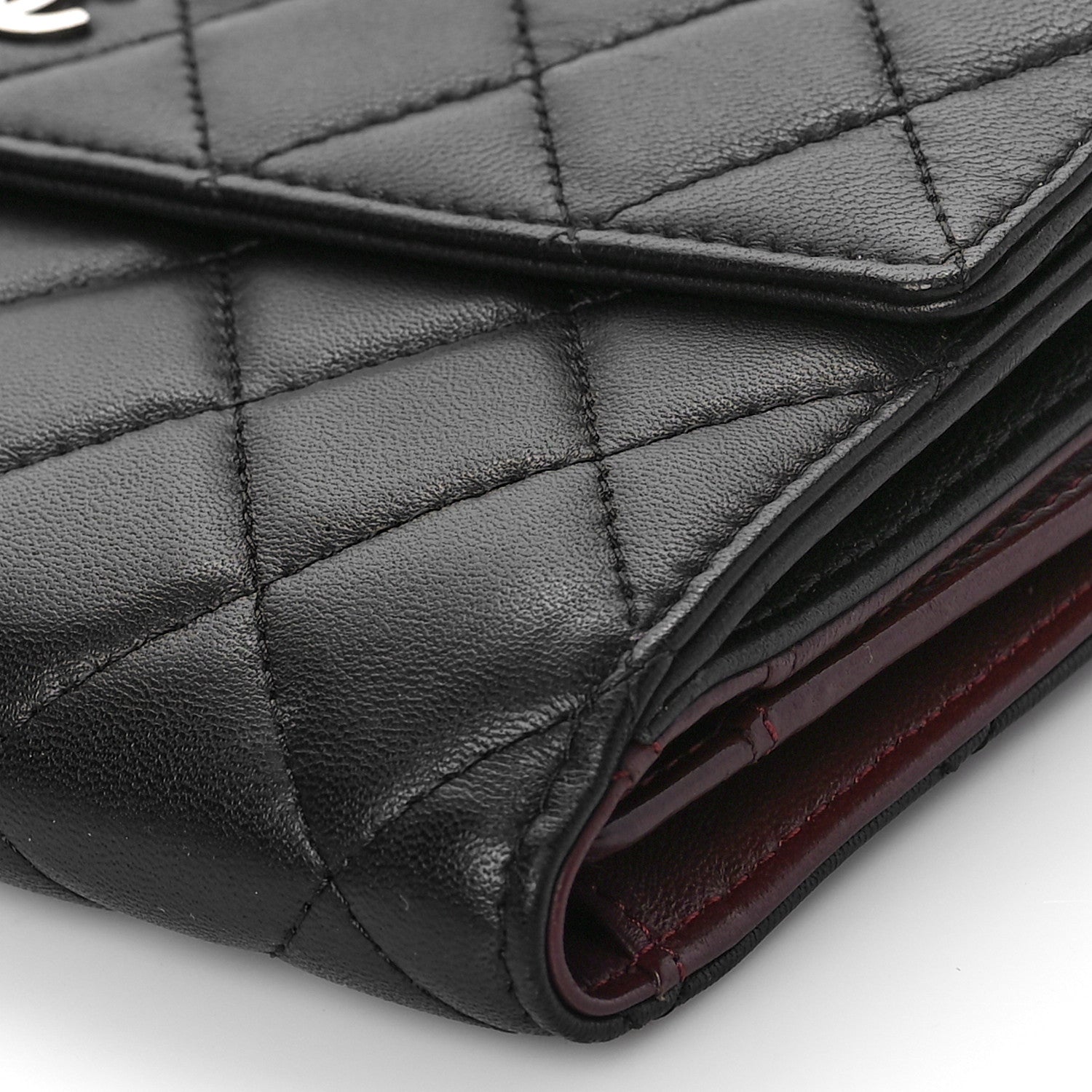 Chanel Lambskin Quilted Long Flap Wallet Black 11 of 11