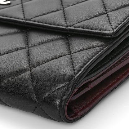 Chanel Lambskin Quilted Long Flap Wallet Black 11 of 11