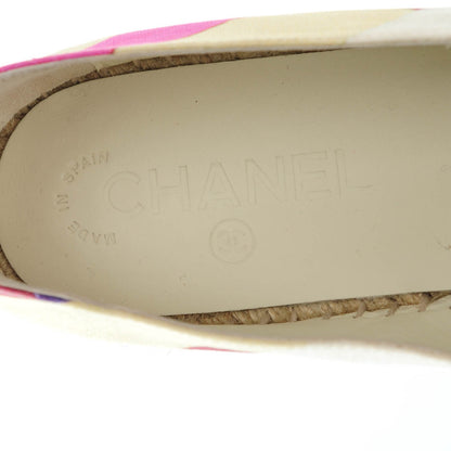 Chanel Fabric Striped Patent CC Espadrilles 39 Multicolor Black 8 of 9