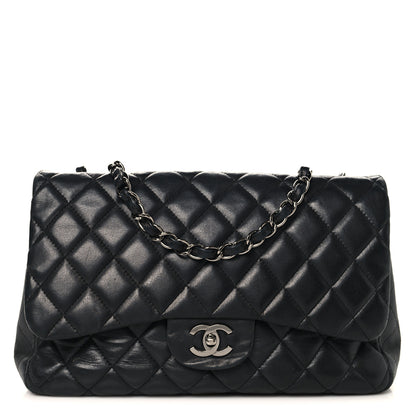 Chanel Lambskin Quilted Jumbo Single Flap Black 1 of 10
