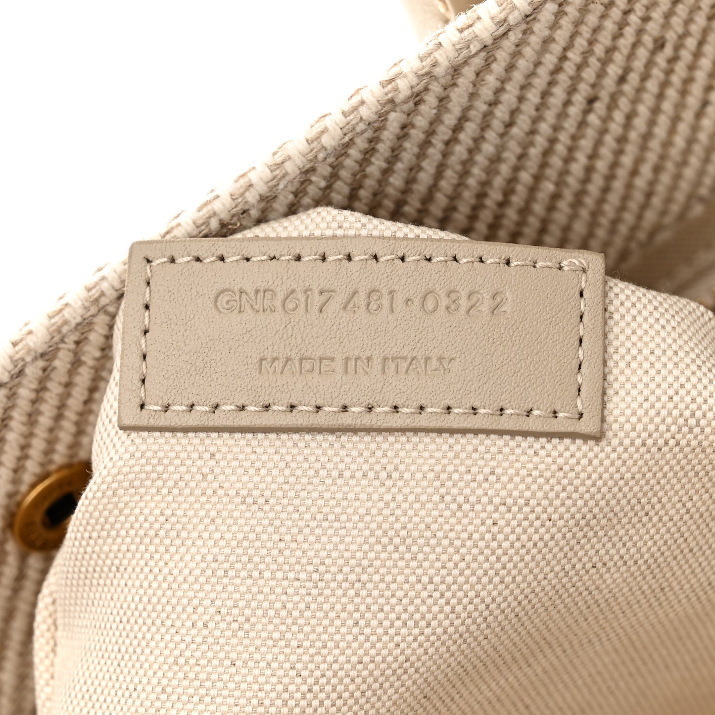 Linen Calfskin Small Rive Gauche Tote Beige Sea Salt