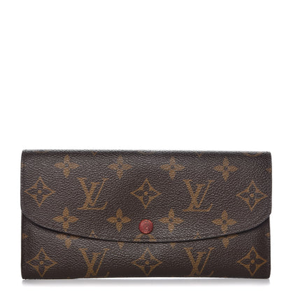 Louis Vuitton Monogram Emilie Wallet Red 1 of 13