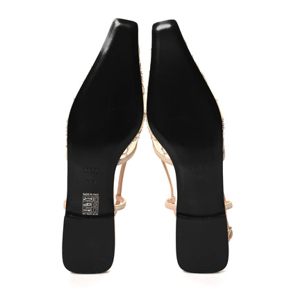 Gucci Suede Mesh Crystal GG Monogram Slingback Ballet Flats 39.5 Light Powder Skin Rose 6 of 9