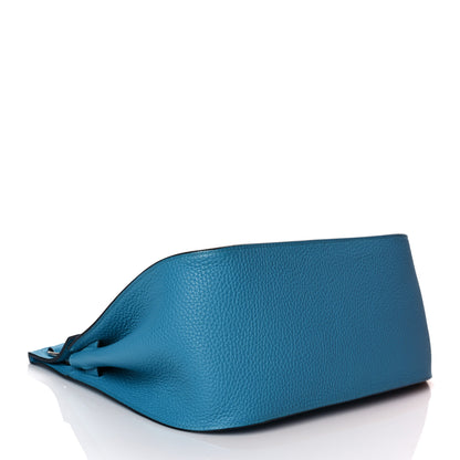 Hermes Taurillon Clemence Jypsiere 28 Turquoise 3 of 10