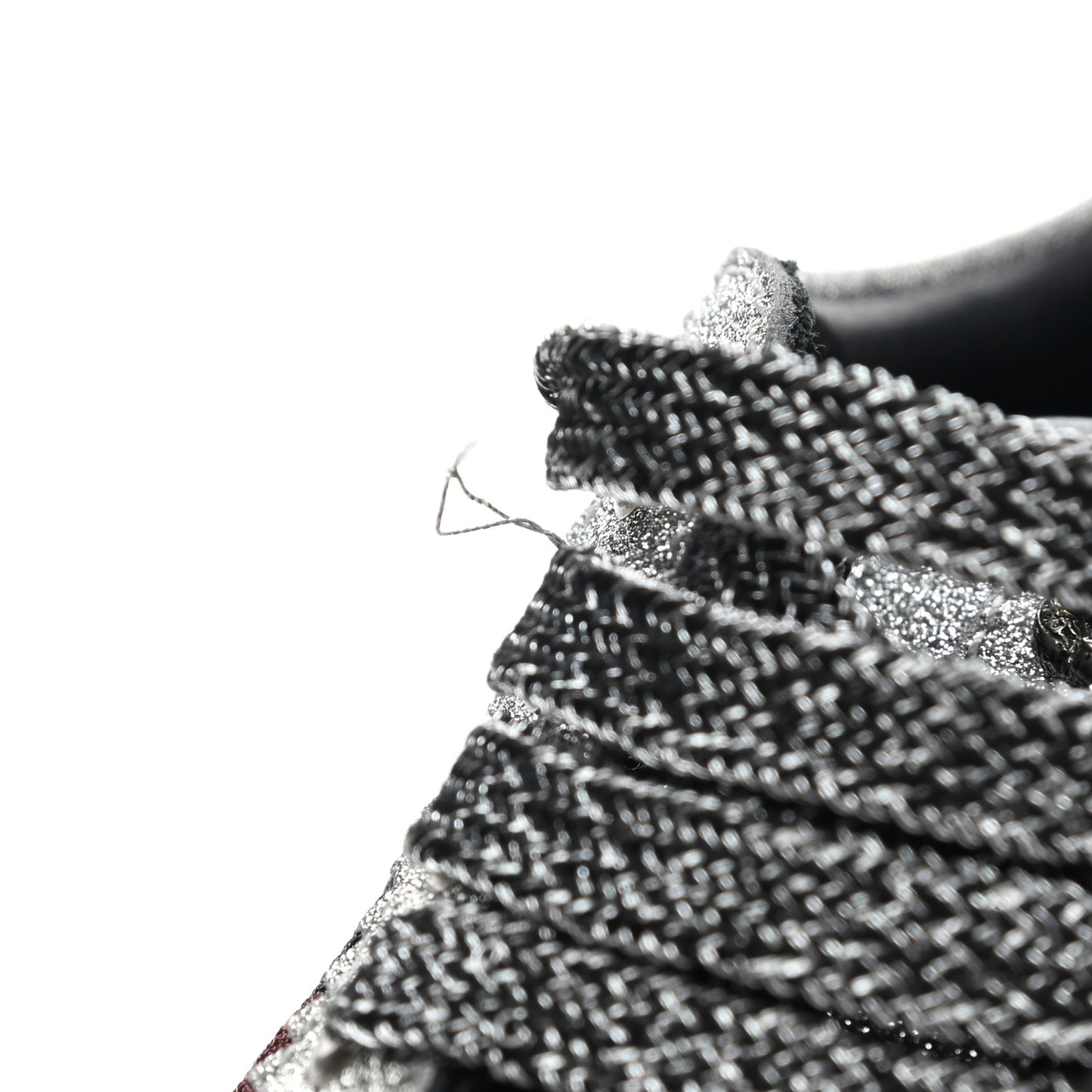 Glitter Fabric Studded Web Womens Sneakers 38 Silver