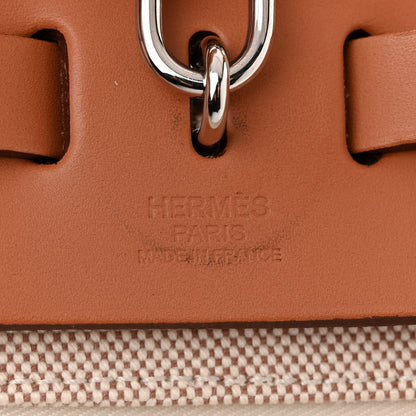 Hermes Vache Hunter Criss Viking Herbag Zip Retourne 31 PM Ecru Beige Naturel 7 of 11