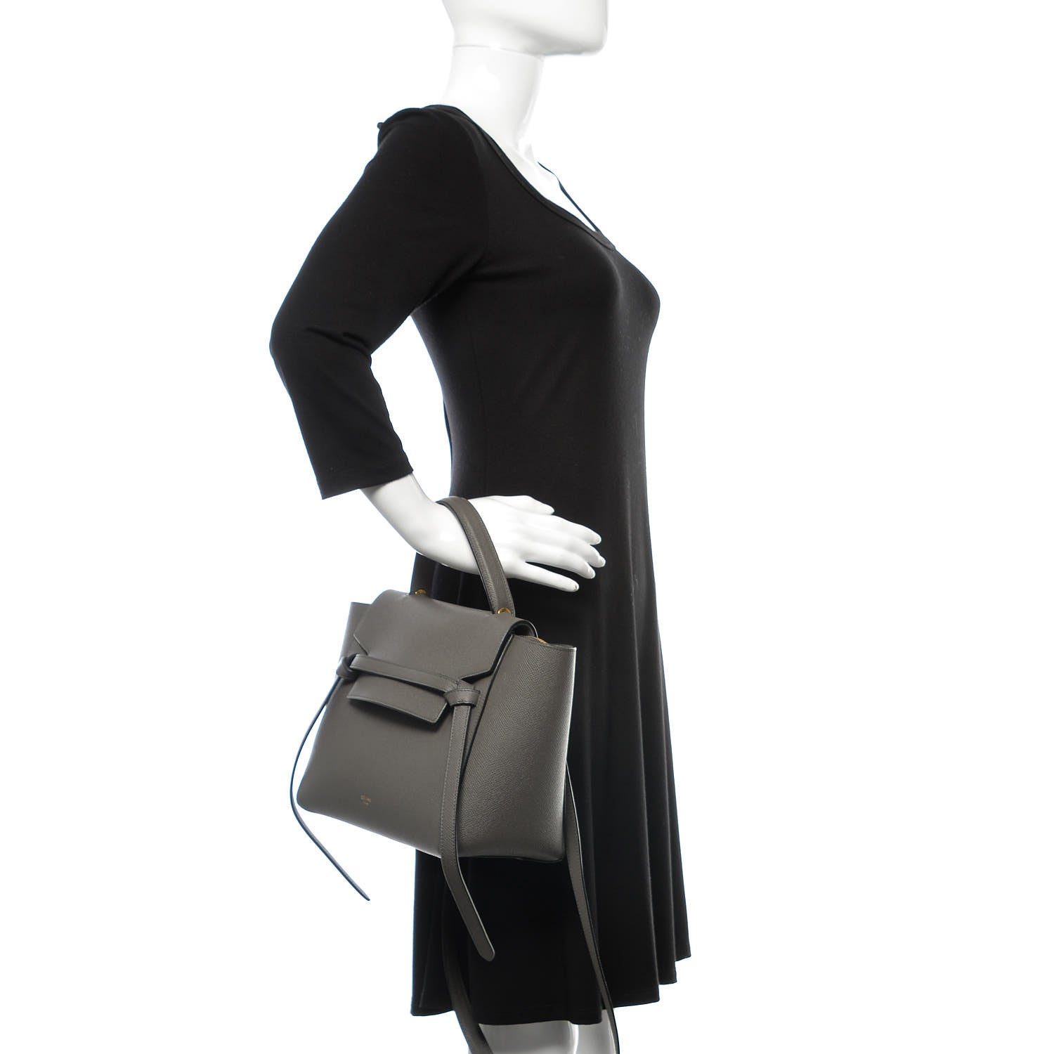Celine Baby Grained Calfskin Micro Belt Bag Grey 2 of 14
