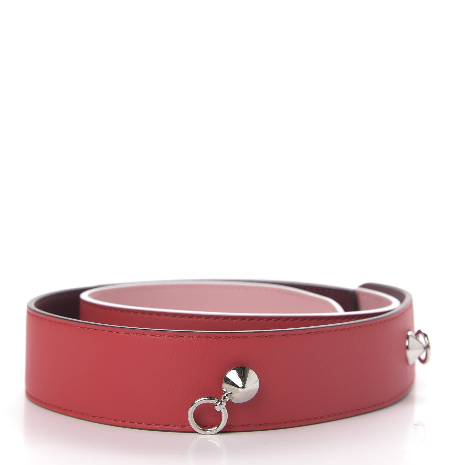 Fendi Calfskin Strap You Red Burgundy Pink 3 of 8