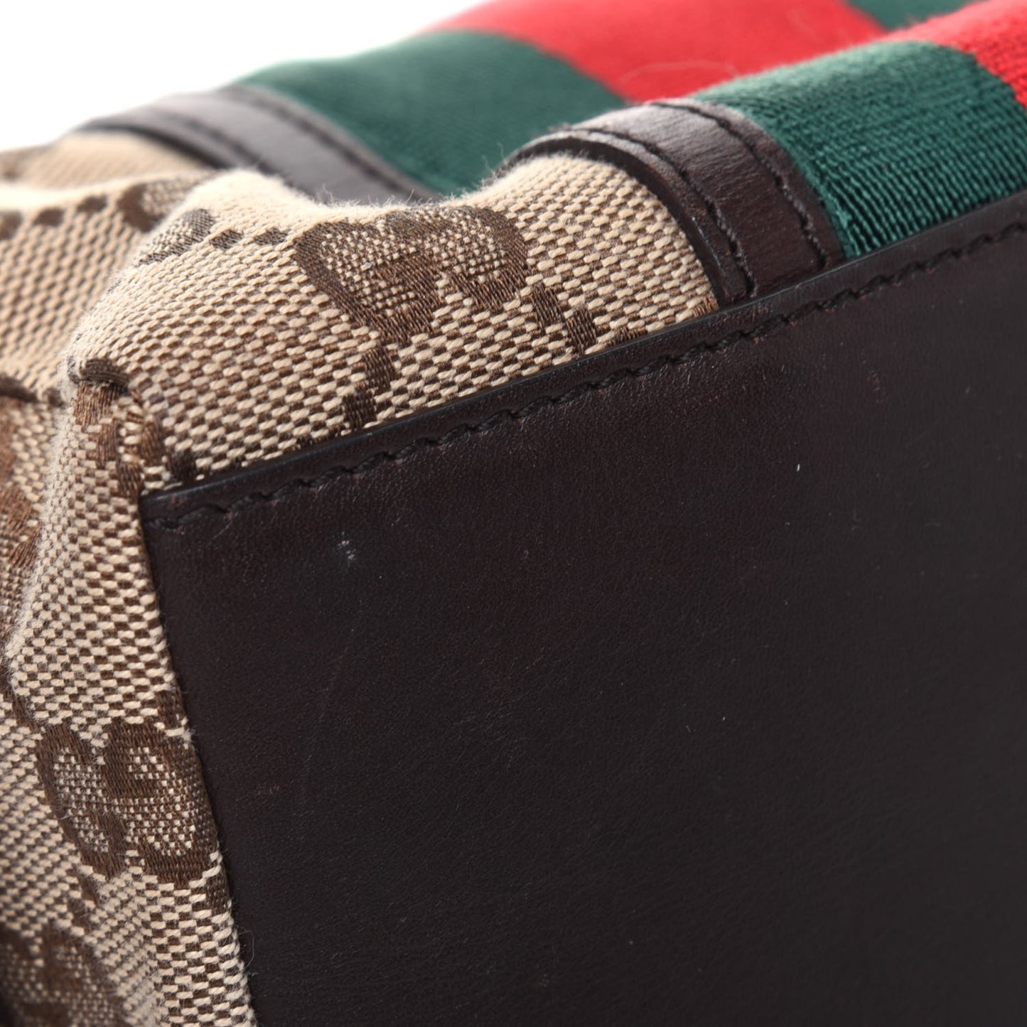 Monogram Web Small Cosmetic Case Dark Brown