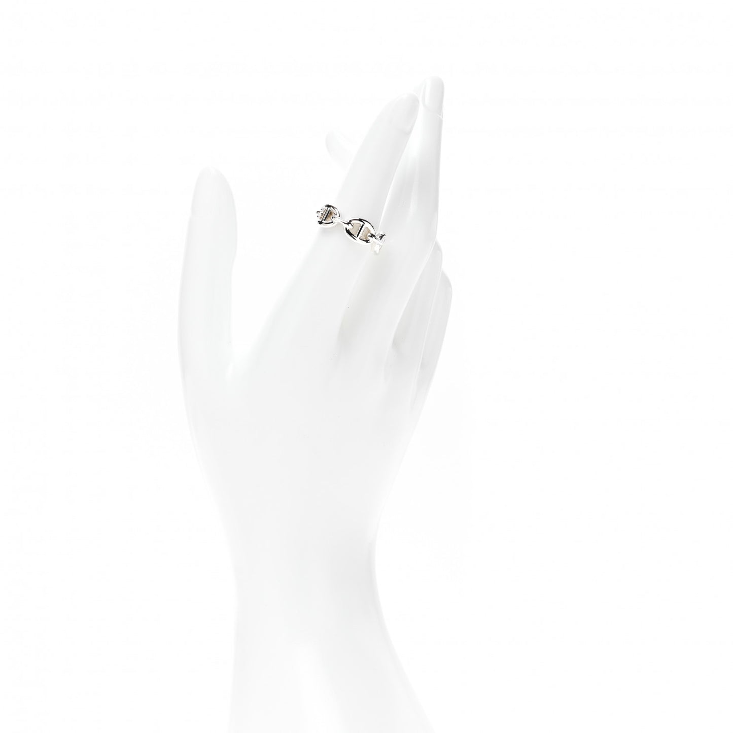 Sterling Silver PM Chaine d'Ancre Enchainee Band Ring 52 6