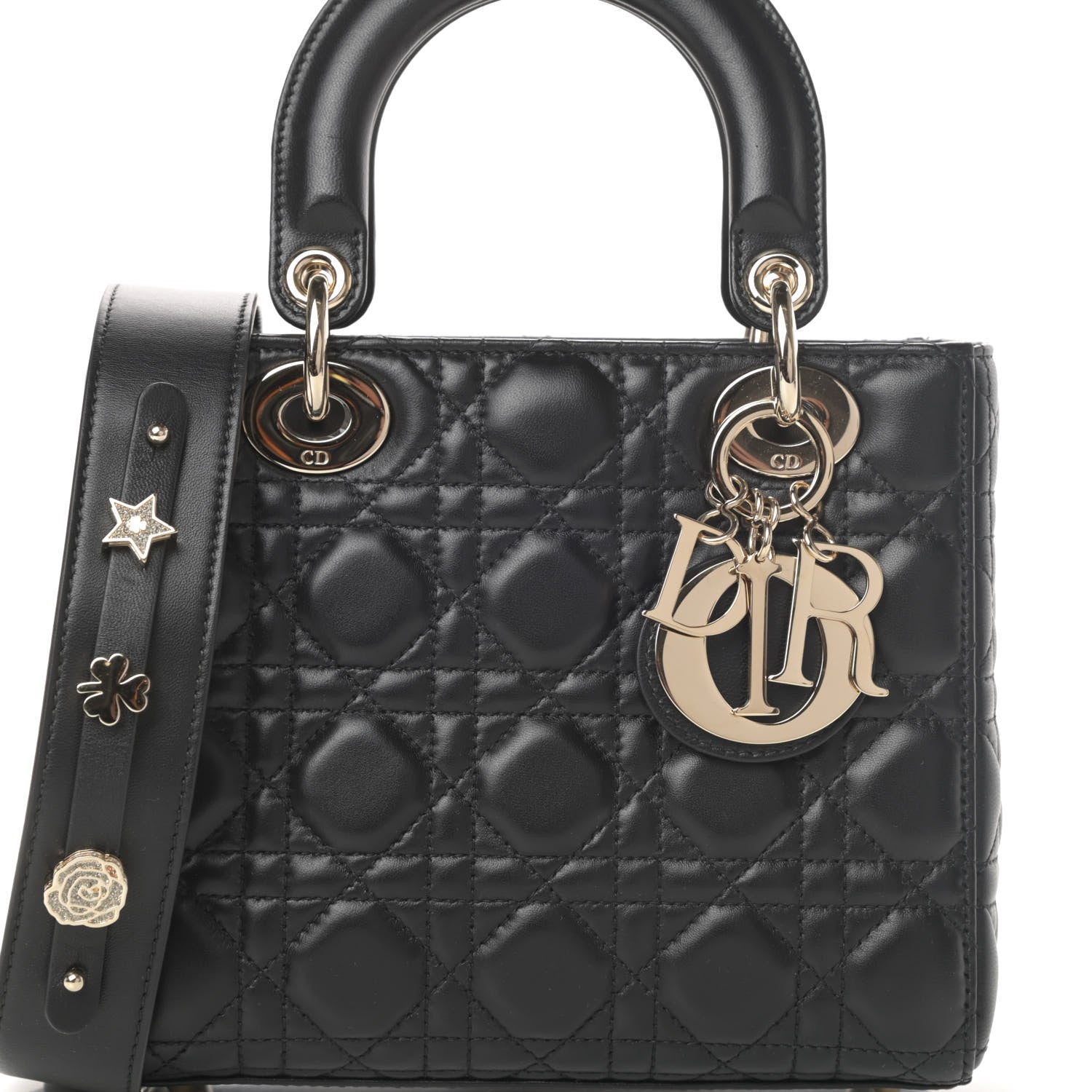 Christian Dior Lambskin Cannage Small My ABCDior Lady Dior Black 8 of 13
