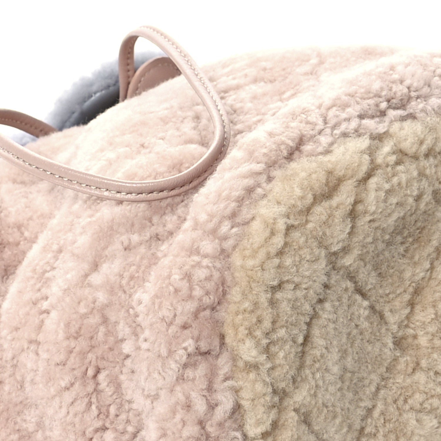 Chanel Shearling Sheepskin Small Urban Spirit Backpack Gray Pink Beige 9 of 10