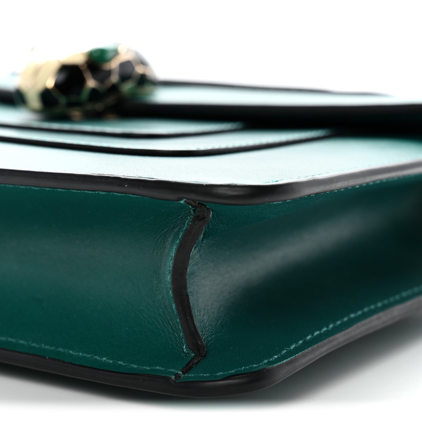 Calfskin Small Serpenti Forever Snake Strap Crossbody Bag Emerald Green
