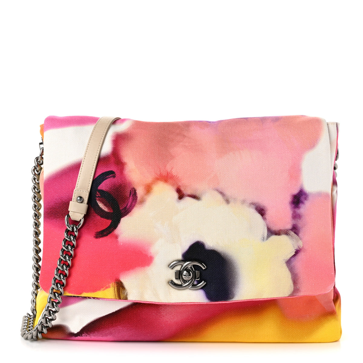 Chanel Printed Canvas Flower Power Messenger Flap 1 of 10
