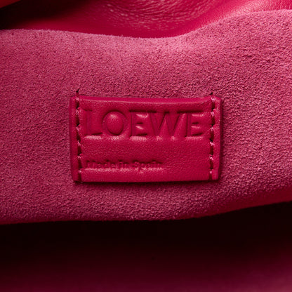 Loewe Satin Calfskin Monochrome Flamenco Knot Clutch Ruby Red Glaze 6 of 12