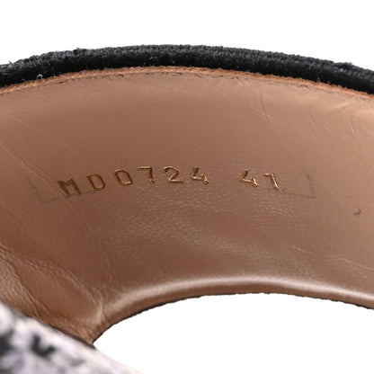 Christian Dior Canvas Embroidered Dway Mules Slide Sandals 41 Black Multicolor 9 of 9