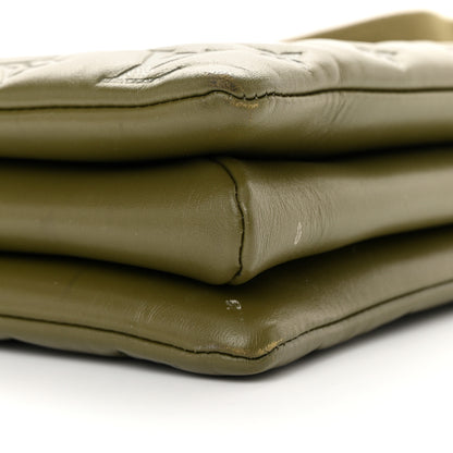 Louis Vuitton Lambskin Embossed Monogram Coussin MM Khaki 10 of 12