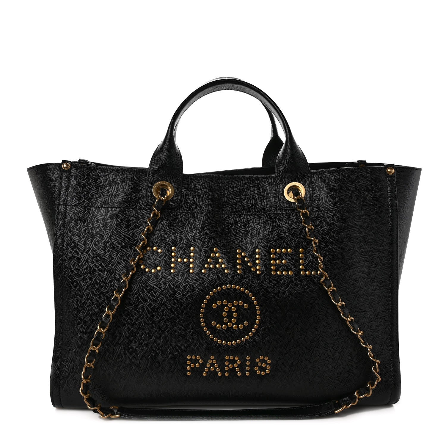 Chanel Caviar Medium Studded Deauville Tote Black 1 of 7