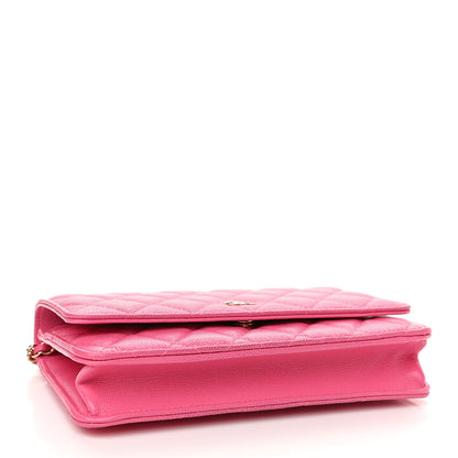 Chanel Caviar Quilted Wallet on Chain WOC Pink 4 of 14