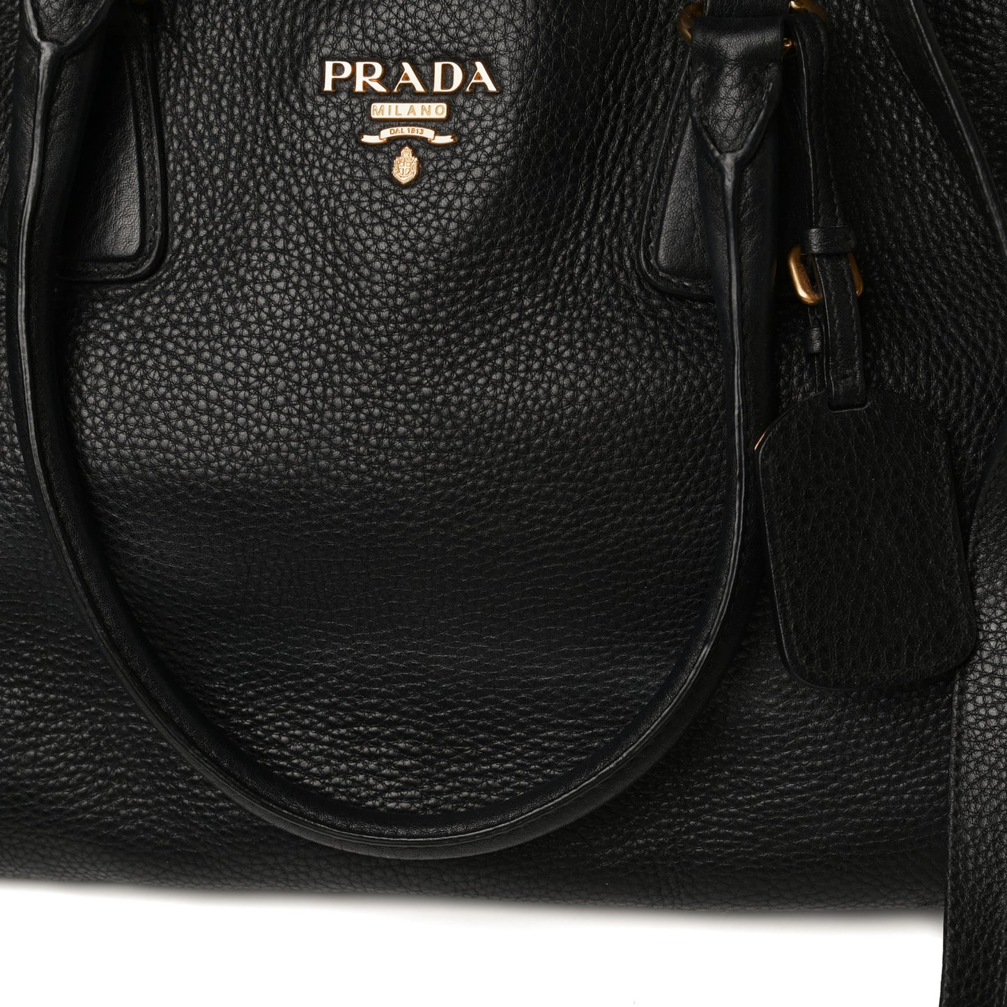 Vitello Daino Shopping Tote Black