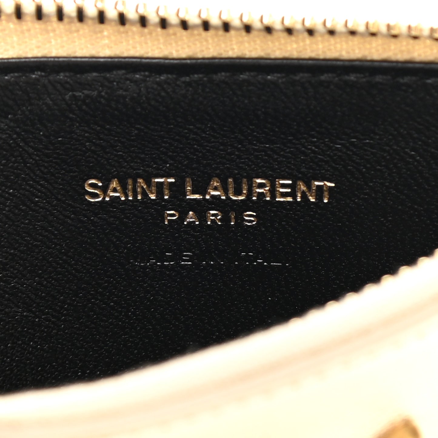 Calfskin Monogram Fragments Zippered Card Case Platino