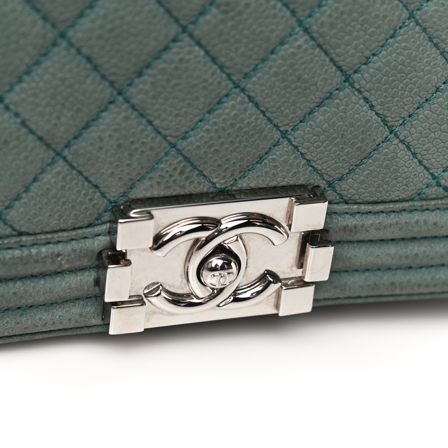 Chanel Iridescent Caviar Quilted Medium Boy Flap Green 21 of 21