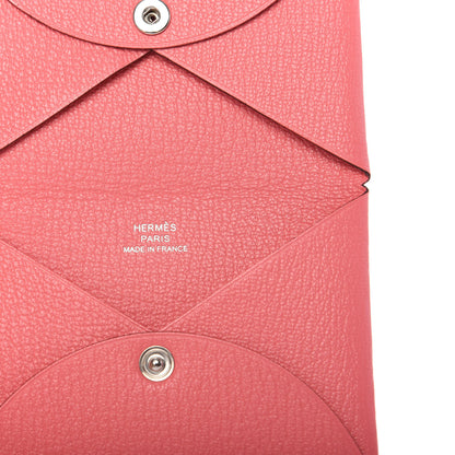 Hermes Chevre Mysore Calvi Card Case Rose Ete 6 of 10